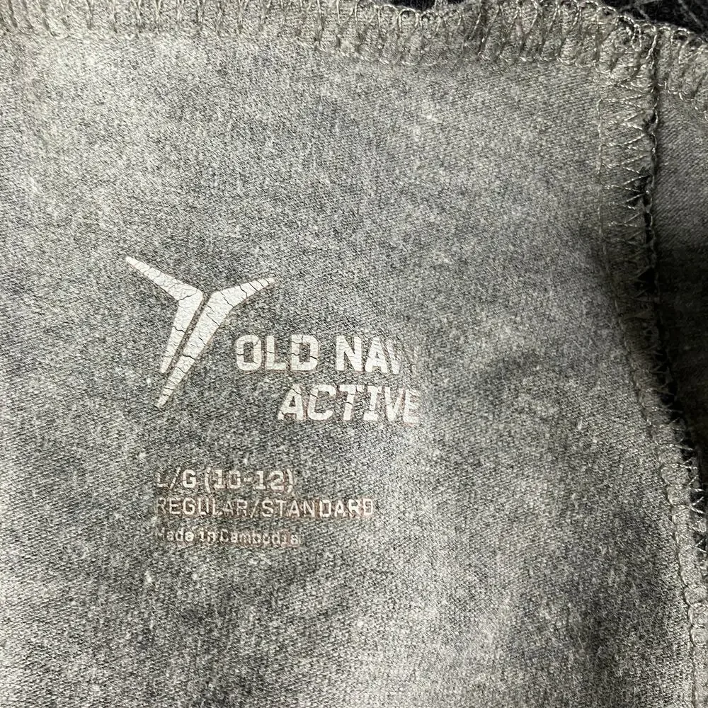 Old Navy Active Leggings Girls L (10-12) Black & White Geometric Stretchy‎